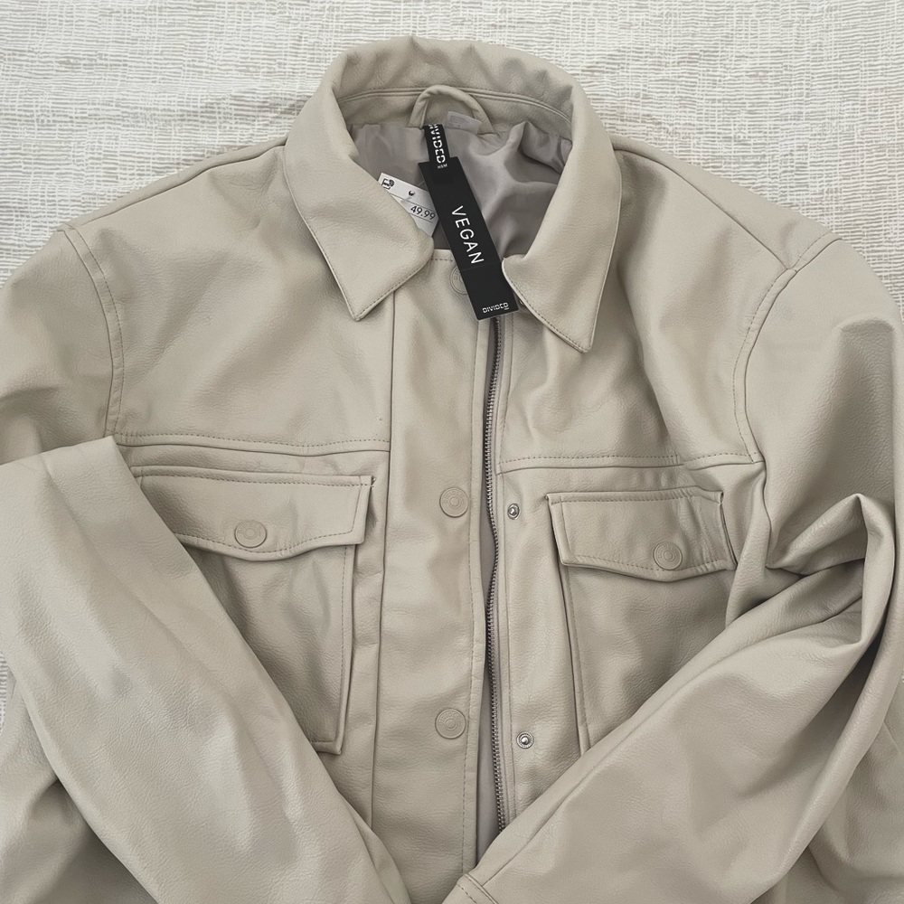 Leather vegan jacket